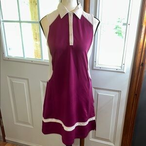 Gordon Cooper Golf Sleeveless Purple and White Dress